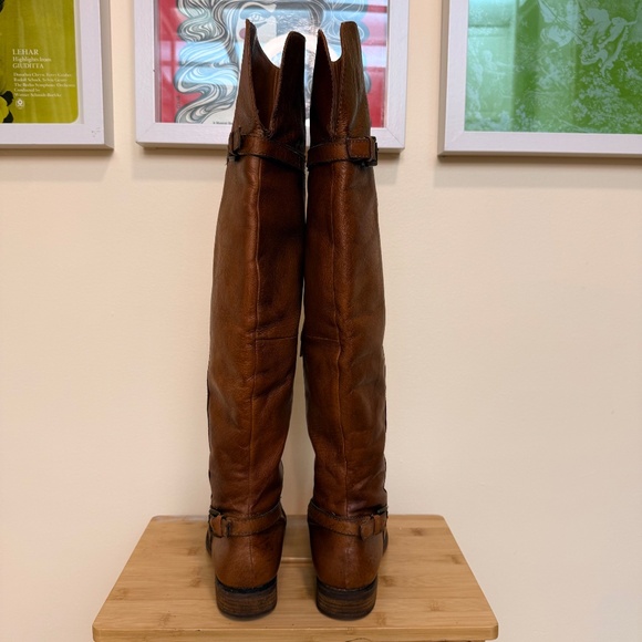 Must Have Vintage Over The Knee Brown Riding Boots - Picture 5 of 13